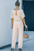 Glamorous Belted Wide Leg Silhouette Dressy Jumpsuit