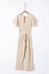 Glamorous Belted Wide Leg Silhouette Dressy Jumpsuit