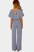 Glamorous Belted Wide Leg Silhouette Dressy Jumpsuit
