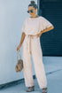 Glamorous Belted Wide Leg Silhouette Dressy Jumpsuit