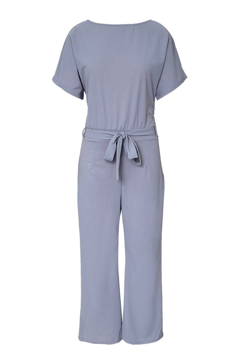 Glamorous Belted Wide Leg Silhouette Dressy Jumpsuit