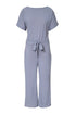 Glamorous Belted Wide Leg Silhouette Dressy Jumpsuit
