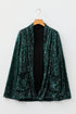 Glamorous Open Front Long Sleeve Sequin Cardigan