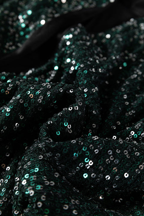 Glamorous Open Front Long Sleeve Sequin Cardigan
