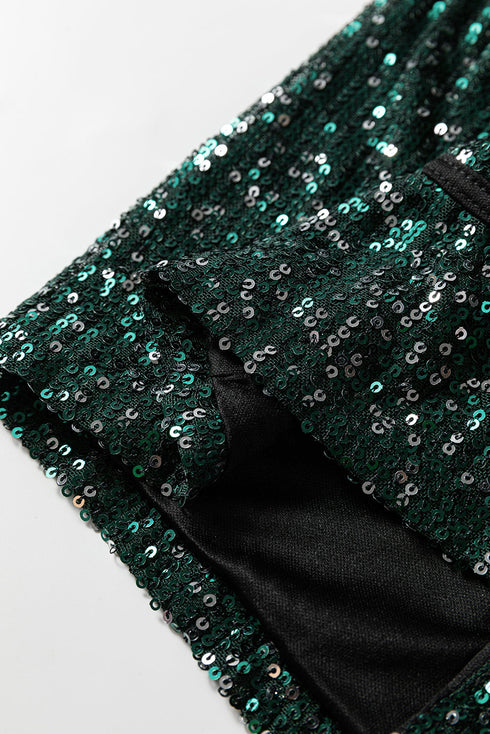 Glamorous Open Front Long Sleeve Sequin Cardigan