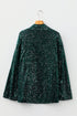 Glamorous Open Front Long Sleeve Sequin Cardigan