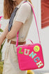 Glitter Chenille Letter Patch Insulated Oxford Fabric Bag