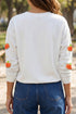 Glitter Chenille Pumpkin Patch Graphic Long Sleeve Tee