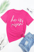 Glitter Cross Graphic Print Short Sleeve Crewneck Tee
