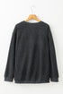 Glitter Ghost Graphic Ribbed Corduroy Texture Sweatshirt