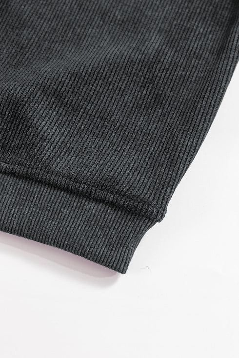 Glitter Ghost Graphic Ribbed Corduroy Texture Sweatshirt
