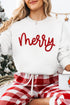 Glitter Script Graphic Crew Neck Sweatshirt