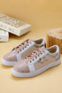 Glitter Star Patchwork Faux Leather Lace Up Sneakers