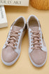 Glitter Star Patchwork Faux Leather Lace Up Sneakers