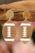Glittering Acrylic Sport Football Pendant Drop Earrings