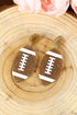 Glittering Acrylic Sport Football Pendant Drop Earrings