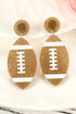 Glittering Acrylic Sport Football Pendant Drop Earrings