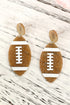 Glittering Acrylic Sport Football Pendant Drop Earrings