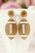 Glittering Acrylic Sport Football Pendant Drop Earrings