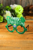 Glittery Four Leaf Clover Felt Novelty Glasses Frame