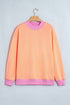GOBBLE Lettering Polka Dot Mock Neck Pullover Sweatshirt
