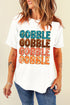 Gobble Text Graphic Crewneck Short Sleeve Tee