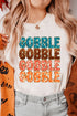 Gobble Text Graphic Crewneck Short Sleeve Tee
