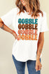 Gobble Text Graphic Crewneck Short Sleeve Tee