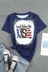 God Bless The USA Leopard Print Graphic Tee