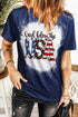 God Bless The USA Leopard Print Graphic Tee
