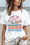 Good Times Coconut Tree Graphic Crewneck T-Shirt