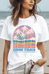 Good Times Coconut Tree Graphic Crewneck T-Shirt