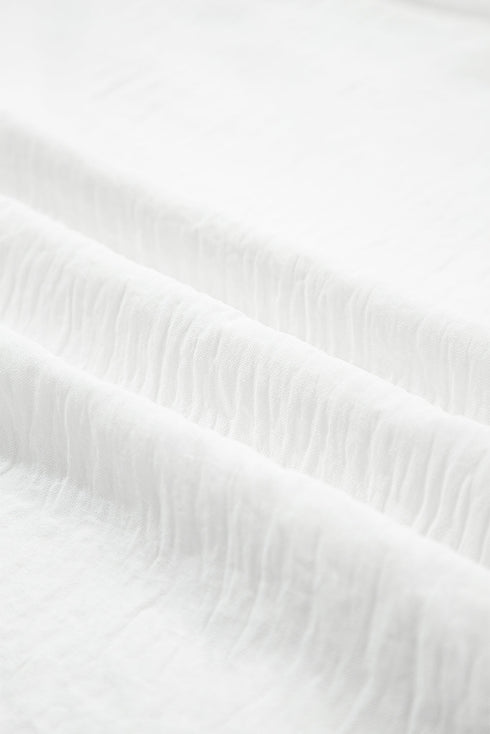 Graceful Flutter Sleeve Textured Blouse Top