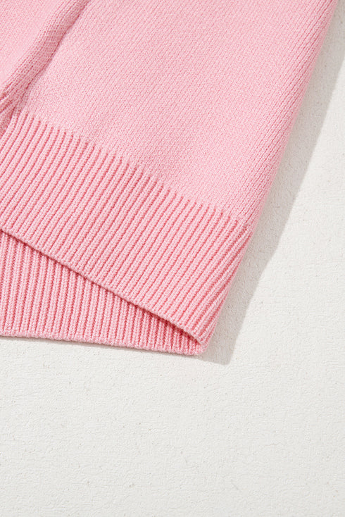 Graphic Bow Drop Shoulder Relaxed Fit Crewneck Sweater
