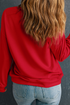 Graphic Bow Pattern Drop Shoulder Pullover Sweatshirt