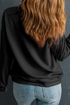 Graphic Bow Pattern Drop Shoulder Pullover Sweatshirt
