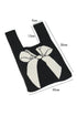 Graphic Bow Pattern Knitted Double Handle Tote Bag