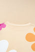 Graphic Bow Print Puff Sleeve Casual Top