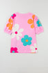 Graphic Bow Print Puff Sleeve Casual Top