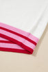 Graphic Bow Print Ribbed Trim Pullover Sweater