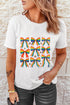 Graphic Bow Star Print Cotton Blend Crew Neck Tee
