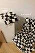 Graphic Checkerboard Pattern Superfine Fiber Plush Bath Towel Set