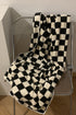 Graphic Checkerboard Pattern Superfine Fiber Plush Bath Towel Set