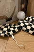 Graphic Checkerboard Pattern Superfine Fiber Plush Bath Towel Set