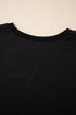Graphic Checkerboard Peace Sign Print Round Neck Oversized Tee