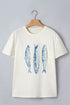 Graphic Fish Print Short Sleeve Round Neck Top