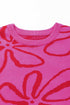 Graphic Floral Side Button Sleeveless Knit Top