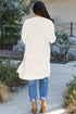 Graphic Floral Sleeve Open Front Longline Cardigan