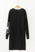 Graphic Floral Sleeve Open Front Longline Cardigan
