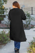 Graphic Floral Sleeve Open Front Longline Cardigan
